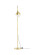 Stehlampe Drop im Moderne Design in Farbe Weiß / Gold aus Glas u. Eisen handgefertigt höhenverstellbar Raum3