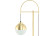 Stehlampe Drop im Moderne Design in Farbe Weiß / Gold aus Glas u. Eisen handgefertigt höhenverstellbar Raum5