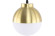 Stehlampe Drop im Moderne Design in Farbe Weiß / Gold aus Glas u. Eisen handgefertigt höhenverstellbar Raum6