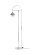 Stehlampe Drop im Moderne Design in Farbe Weiß / Silber aus Glas u. Eisen handgefertigt höhenverstellbar Raum4