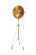 Stehlampe Rockstar im Industrial Design in Farbe Beige / Gold / Weiß aus Stahl handgefertigt Höhe justierbar Raum1