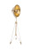 Stehlampe Rockstar im Industrial Design in Farbe Beige / Gold / Weiß aus Stahl handgefertigt Höhe justierbar Raum4