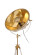 Stehlampe Rockstar im Industrial Design in Farbe Beige / Gold / Weiß aus Stahl handgefertigt Höhe justierbar Raum5