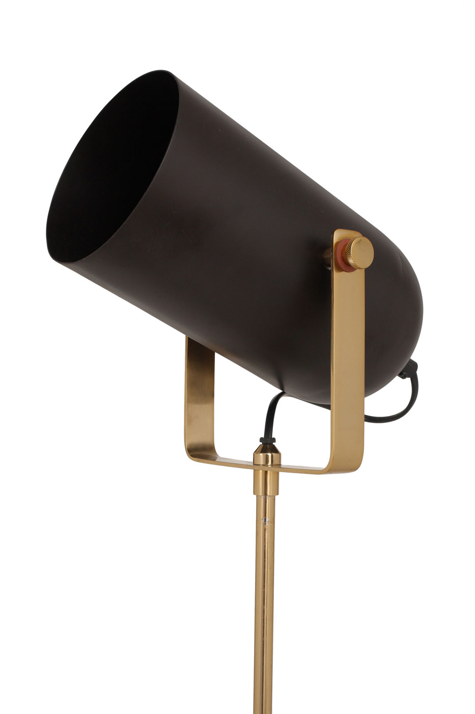 Stehlampe Star im Industrial Design in Farbe Schwarz / Gold aus Metall-Mix handgefertigt Höhe justierbar Raum6