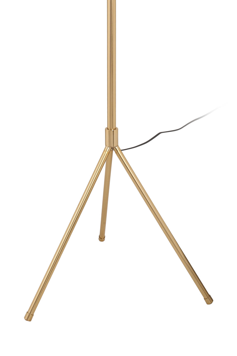 Stehlampe Star im Industrial Design in Farbe Schwarz / Gold aus Metall-Mix handgefertigt Höhe justierbar Raum7