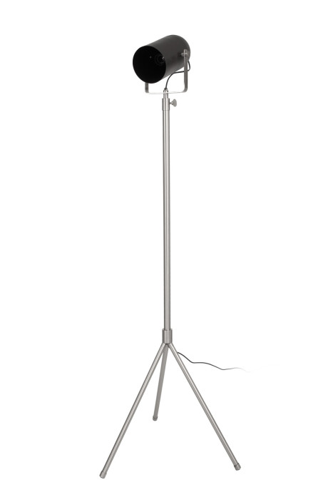 Stehlampe Star in Industrial Design in Farbe Schwarz / Silber Höhe justierbar D2015 main product photo