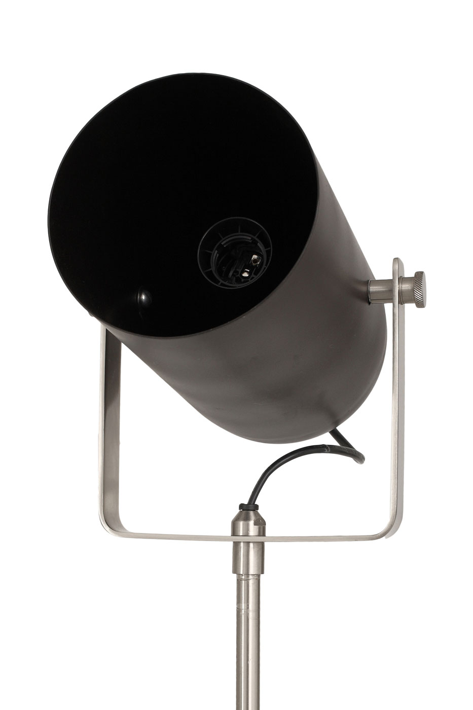 Stehlampe Star im Industrial Design in Farbe Schwarz / Silber aus Metall-Mix handgefertigt Höhe justierbar Raum6