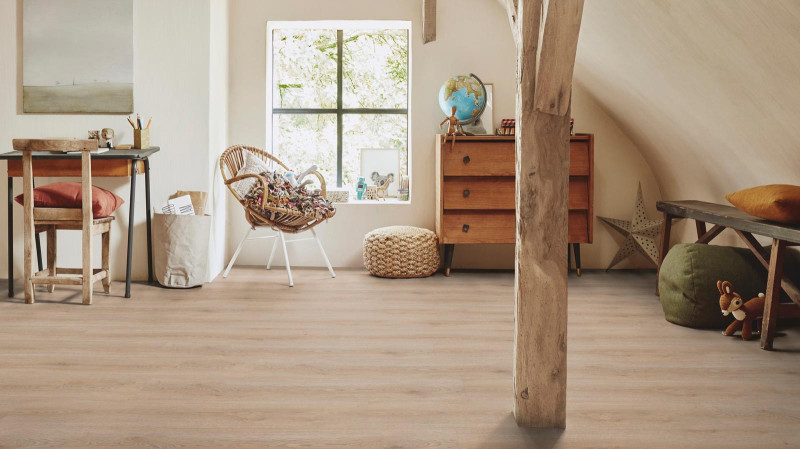 Tarkett Design flooring iD Click Ultimate 55 Contemporary Oak Cane Plank 4V Acoustic backing main product photo