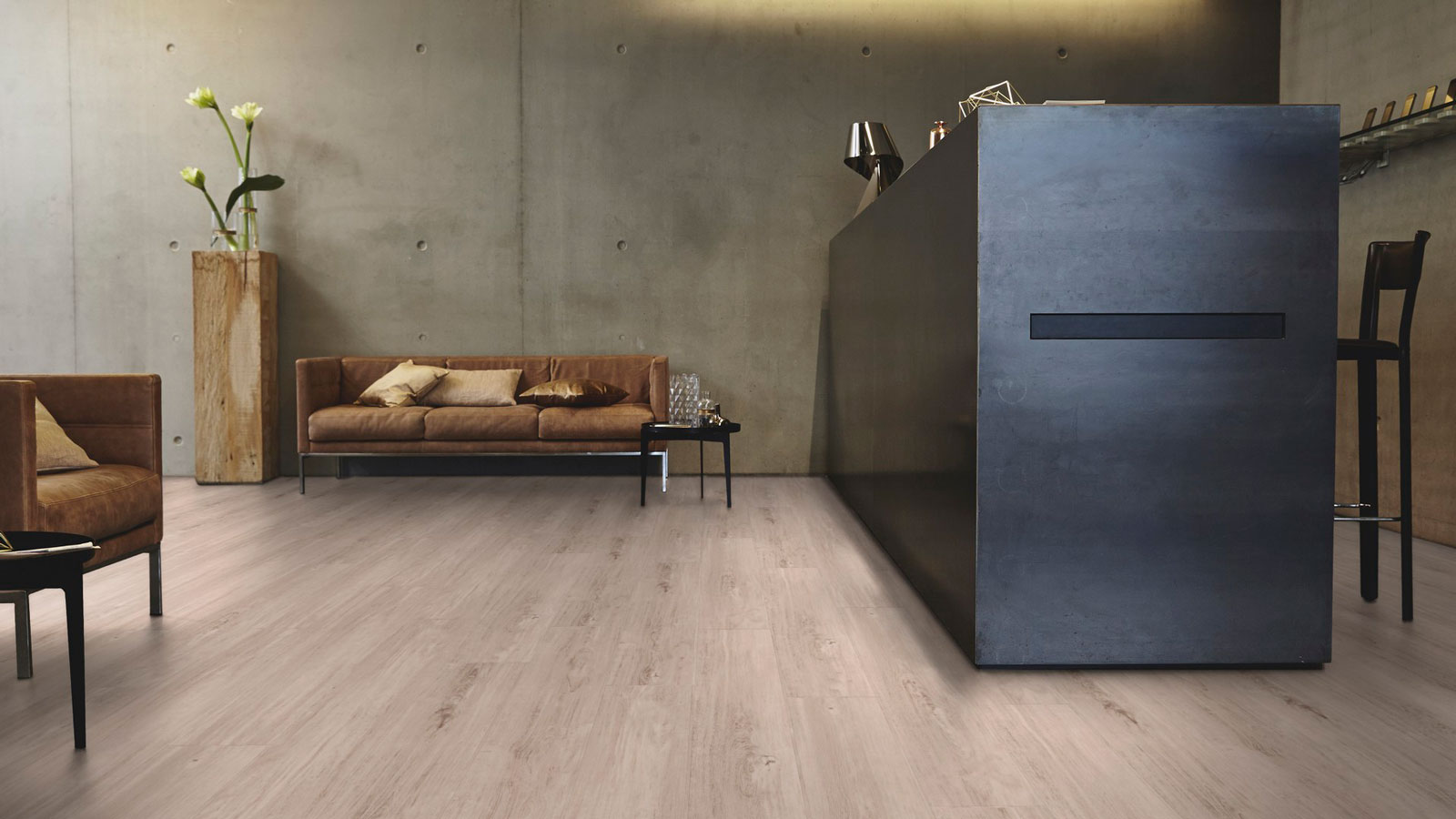 Tarkett Designboden iD Click Ultimate 55 Copper Oak Light Planke 4V Akustikrücken Raum3