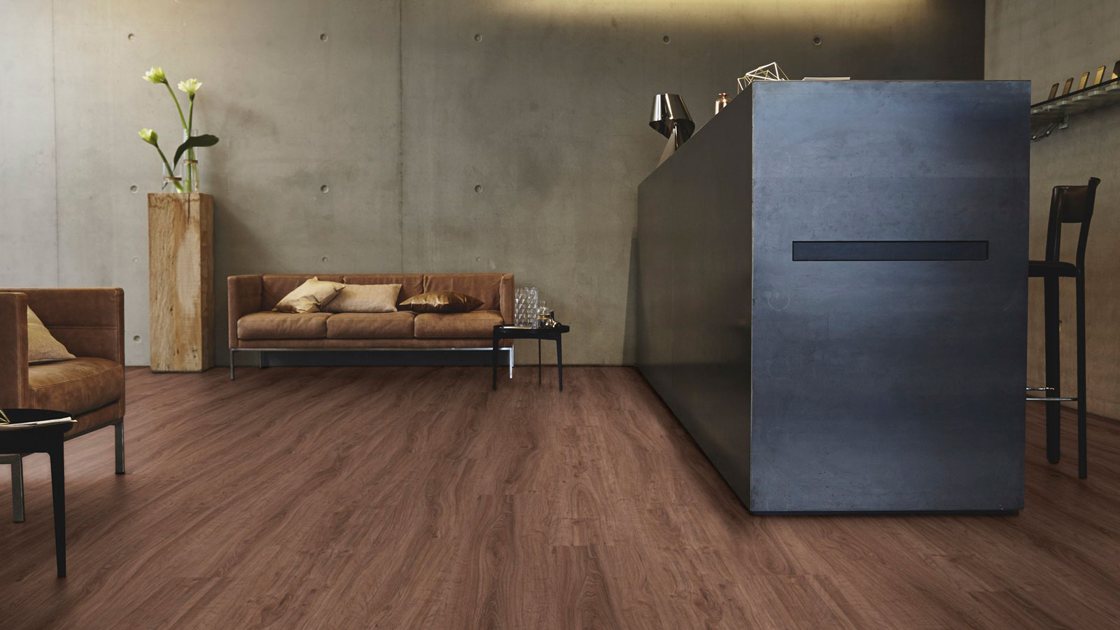 Tarkett Designboden iD Click Ultimate 55 English Oak Hazel Planke 4V Akustikrücken Raum3