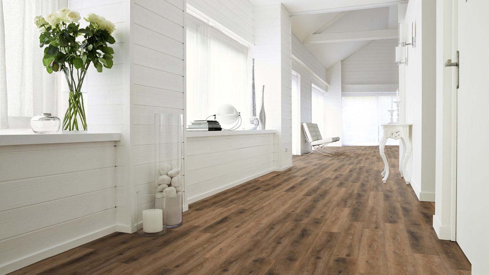 Tarkett Designboden iD Click Ultimate 55 Plus Riviera Oak Warm Brown Planke 4V Akustikrücken Raum5