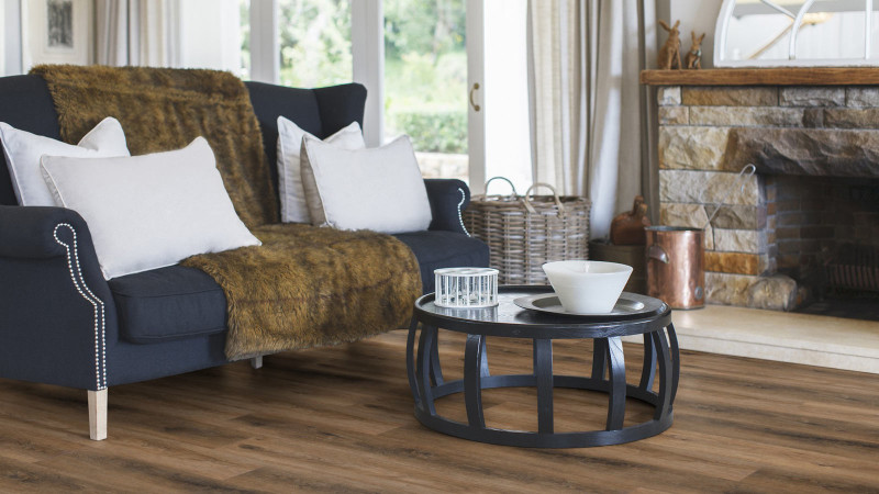 Tarkett Designboden iD Click Ultimate 55 Plus Riviera Oak Warm Brown Planke 4V Akustikrücken main product photo