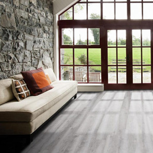 Tarkett design floor iD Click Ultimate 55 Plus Stylish Oak Grey Plank 4V Acoustic Backing