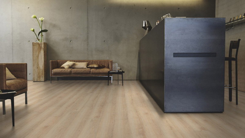 Tarkett Design flooring iD Click Ultimate 55 Plus Stylish Oak Natural Plank 4V Acoustic backing main product photo