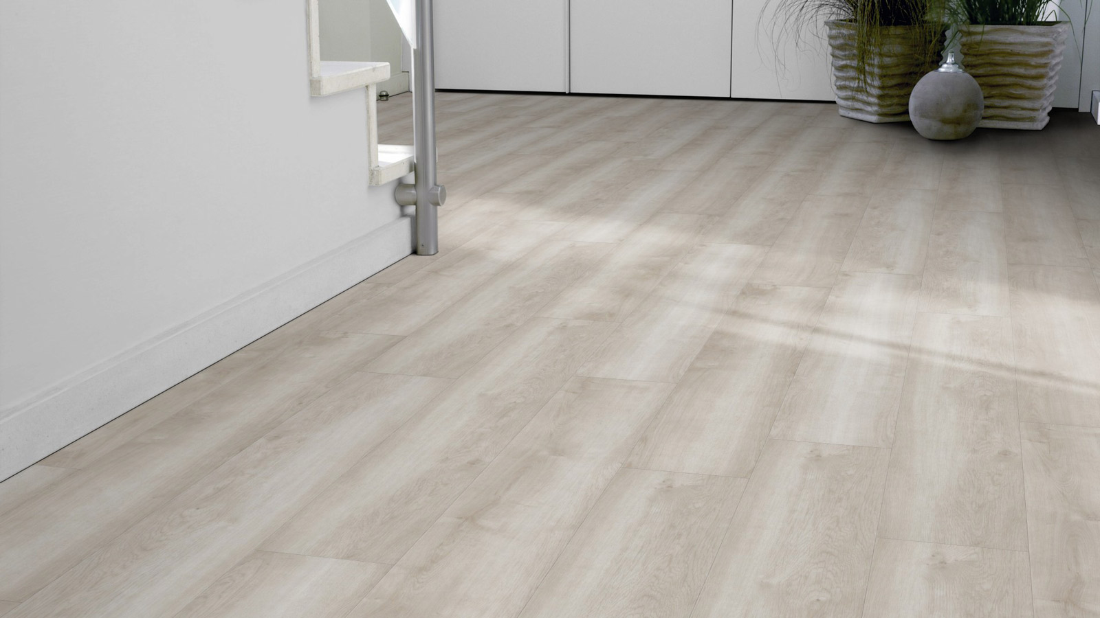 Tarkett Designboden iD Click Ultimate 55 Plus Stylish Oak White Planke 4V Akustikrücken Raum3