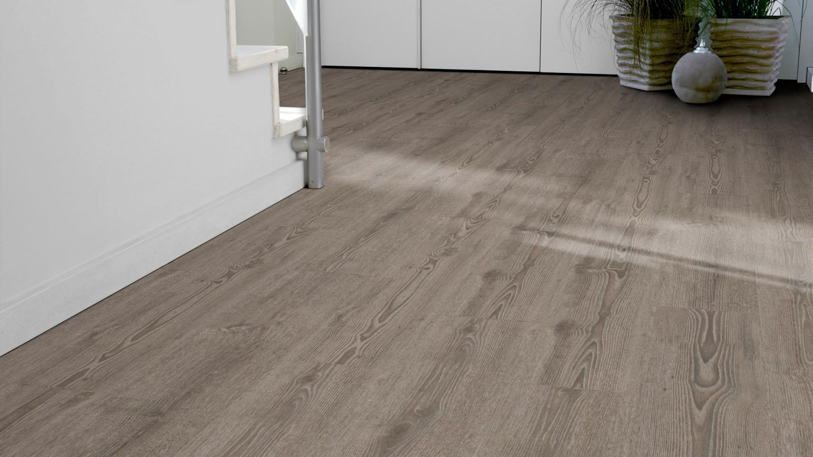 Tarkett Designboden iD Click Ultimate 55 Scandinavian Oak Brown Planke 4V Akustikrücken Raum4