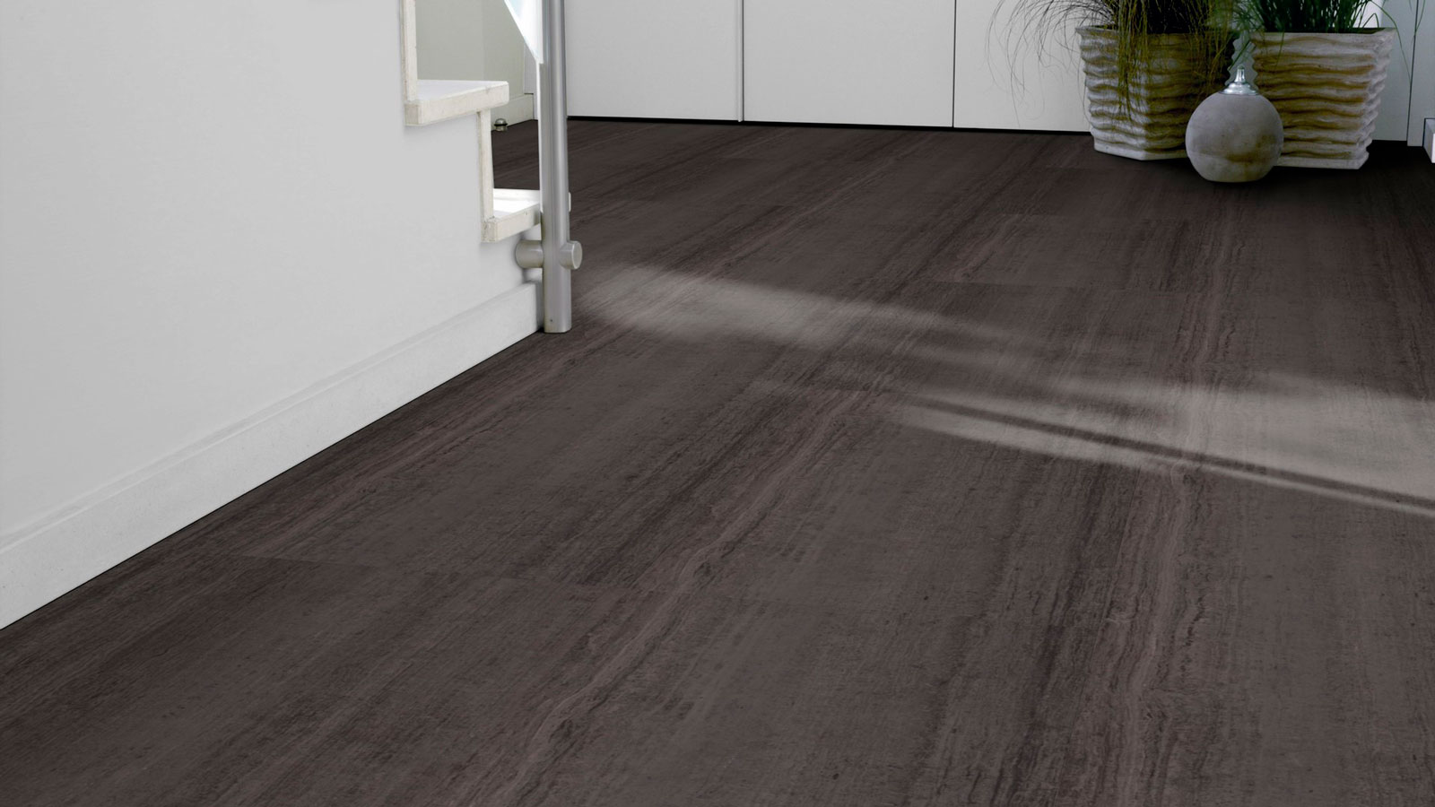 Tarkett Designboden iD Click Ultimate 55 Tides Charcoal Fliese 4V Akustikrücken Raum4