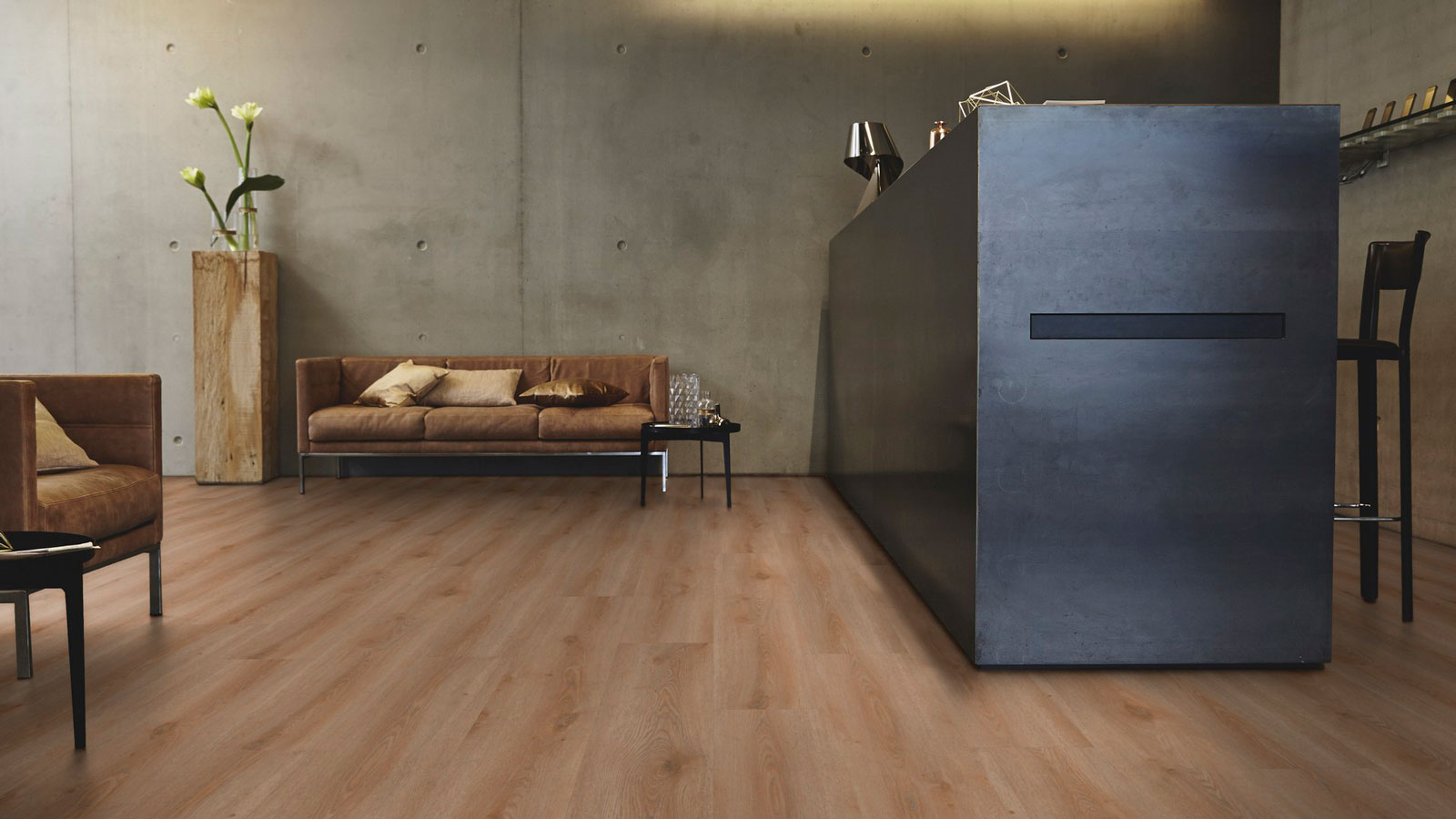 Tarkett Designboden iD Click Ultimate 70 Contemporary Oak Barley Planke 4V Akustikrücken Raum3