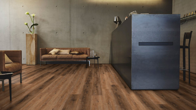 Tarkett Design Floor iD Click Ultimate 70 Plus Riviera Oak Warm Brown Plank 4V Acoustic Backing main product photo