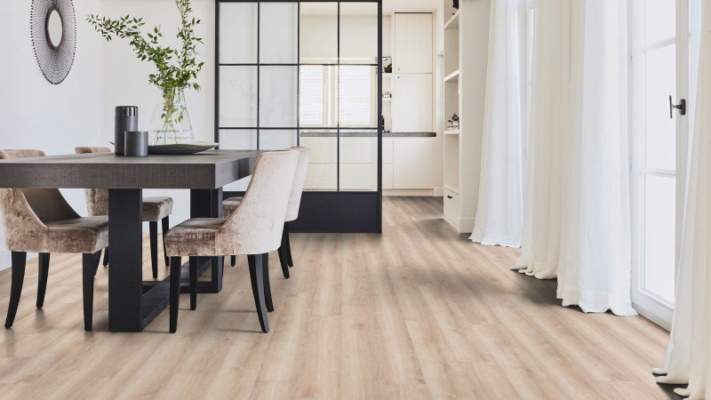 Tarkett Design flooring iD Click Ultimate 70 Plus Stylish Oak Beige Plank 4V Acoustic backing main product photo