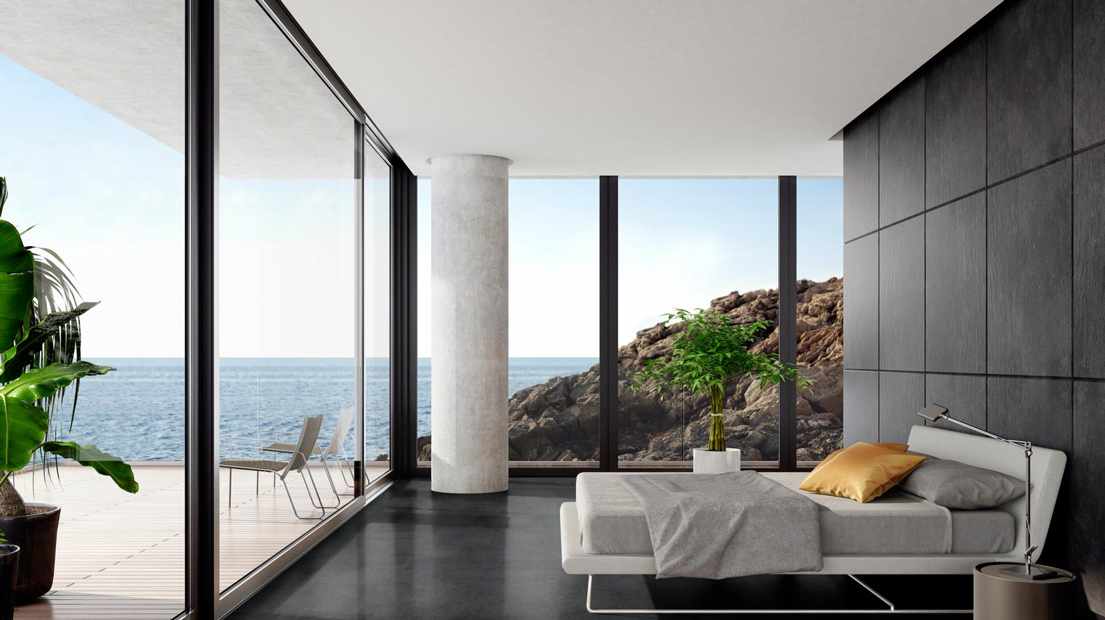 Tarkett Designboden iD Click Ultimate 70 Polished Concrete Graphite Fliese 4V Akustikrücken Raum8