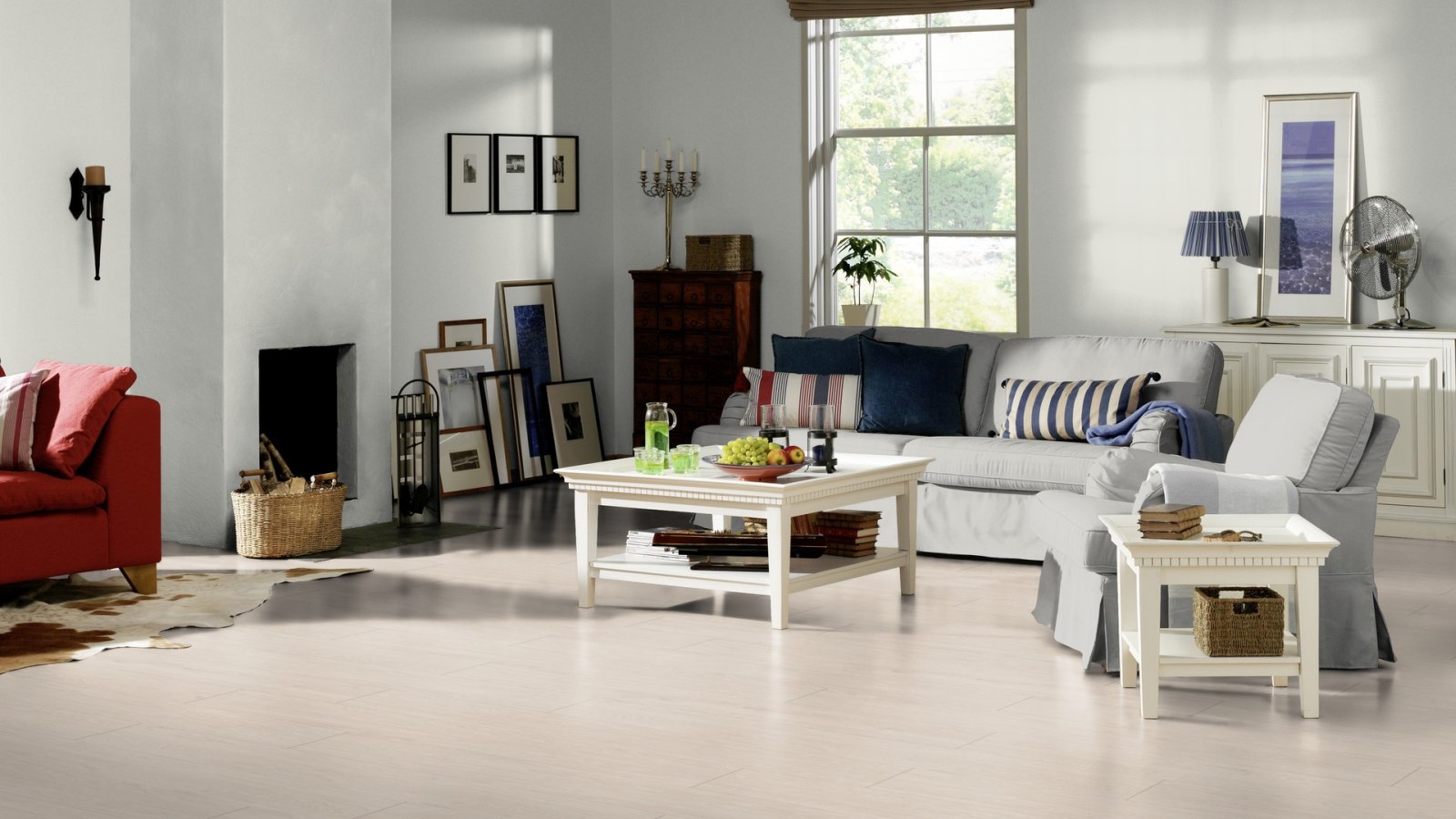 Tarkett Designboden iD Inspiration Click 55 Plus Lime Oak Light Beige Planke 4V Raum2