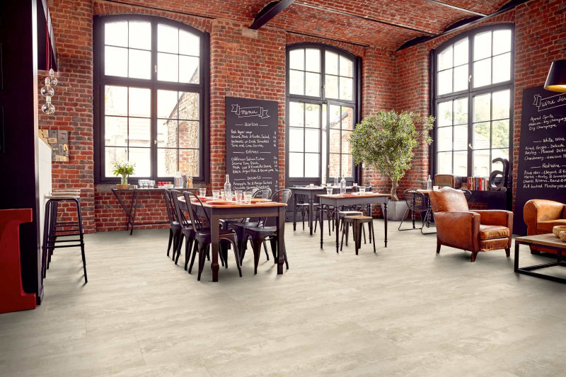 Tarkett Designboden iD Inspiration Click 55 Plus Rough Concrete White Fliese 4V main product photo