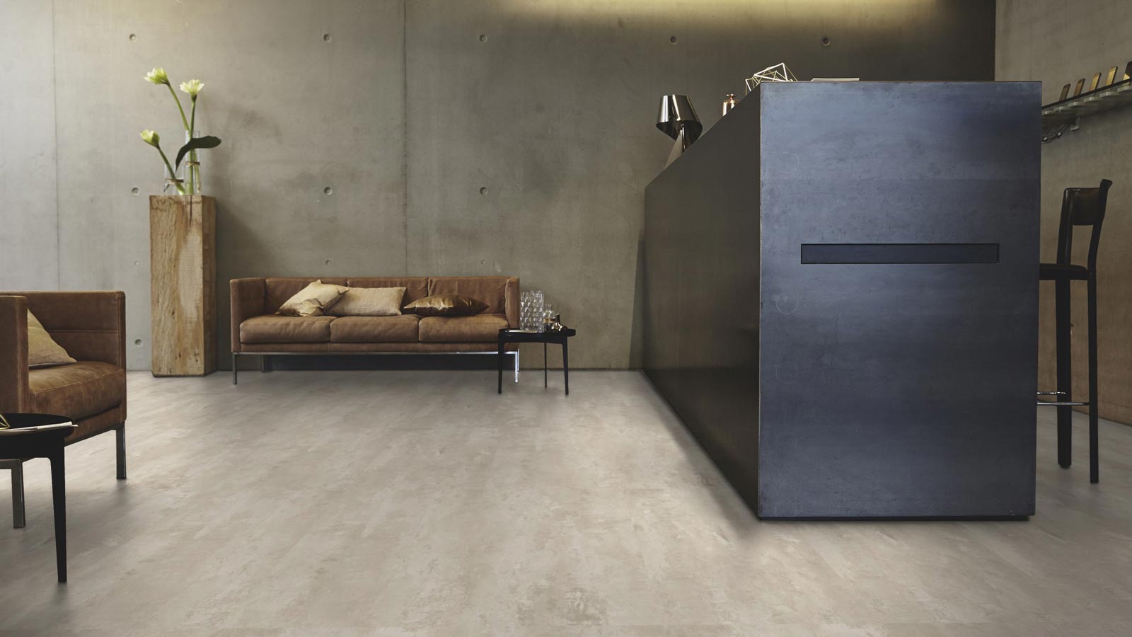 Tarkett Designboden iD Inspiration Click 55 Plus Rough Concrete White Fliese 4V Raum6