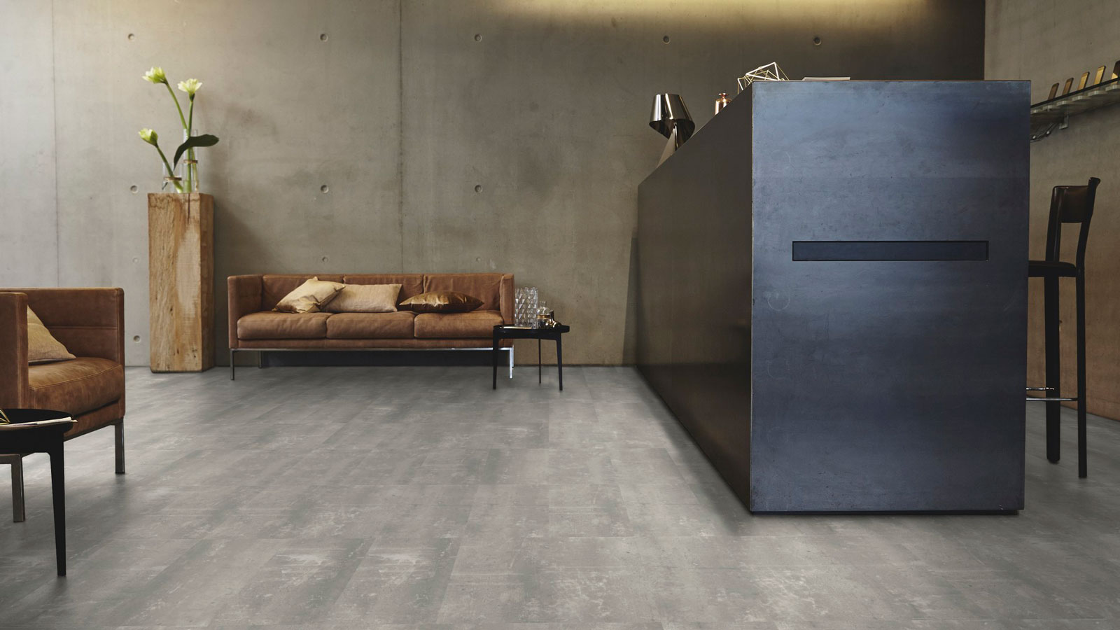 Tarkett Bioboden iD Revolution Composite Stone grey Fliese M4V 500x250 mm Raum2