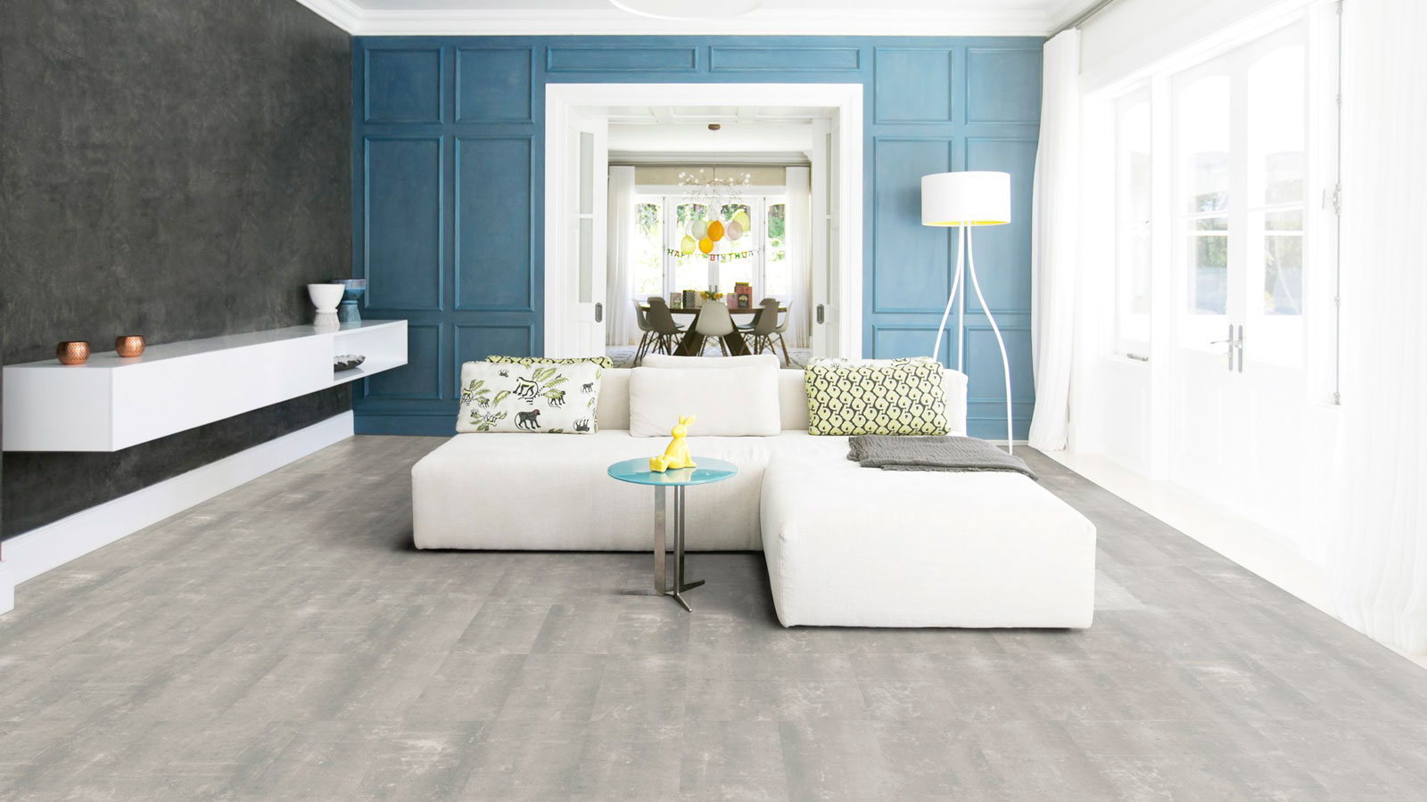 Tarkett Bioboden iD Revolution Composite Stone grey Fliese M4V 500x250 mm Raum6