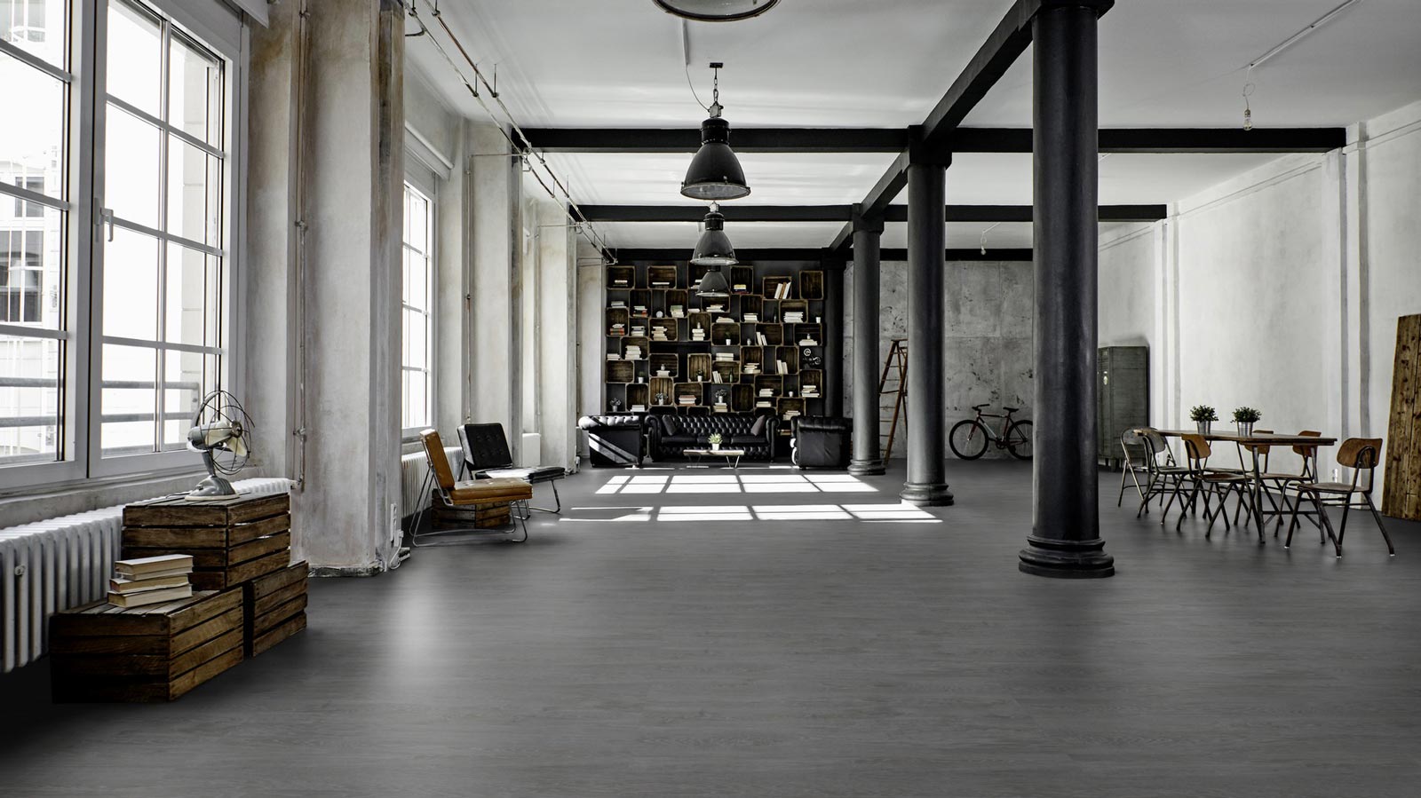 Tarkett Designboden Starfloor Click 55 Plus Lime Oak Black Planke 4V Raum3