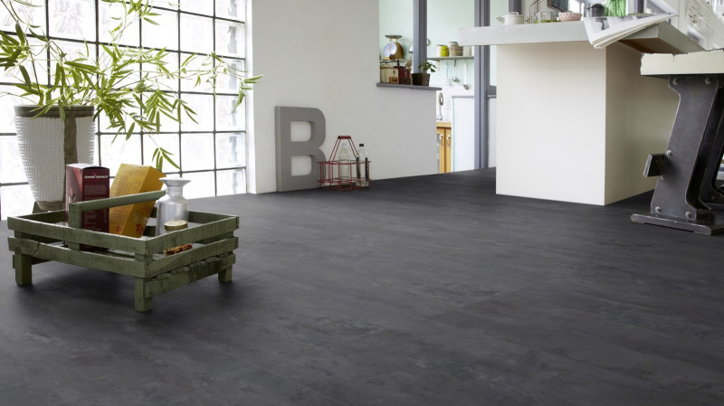 Tarkett Sol design Starfloor Click 55 Plus Rough Concrete Black Carrelage 4V main product photo