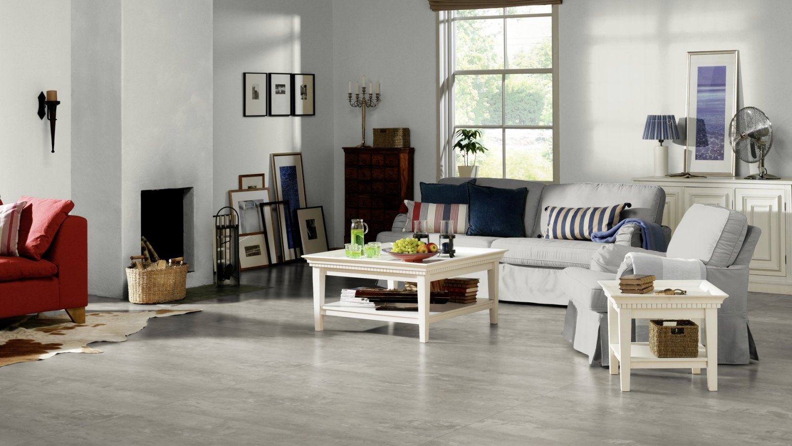 Tarkett Designboden Starfloor Click 55 Plus Rough Concrete Grey Fliese 4V Raum2