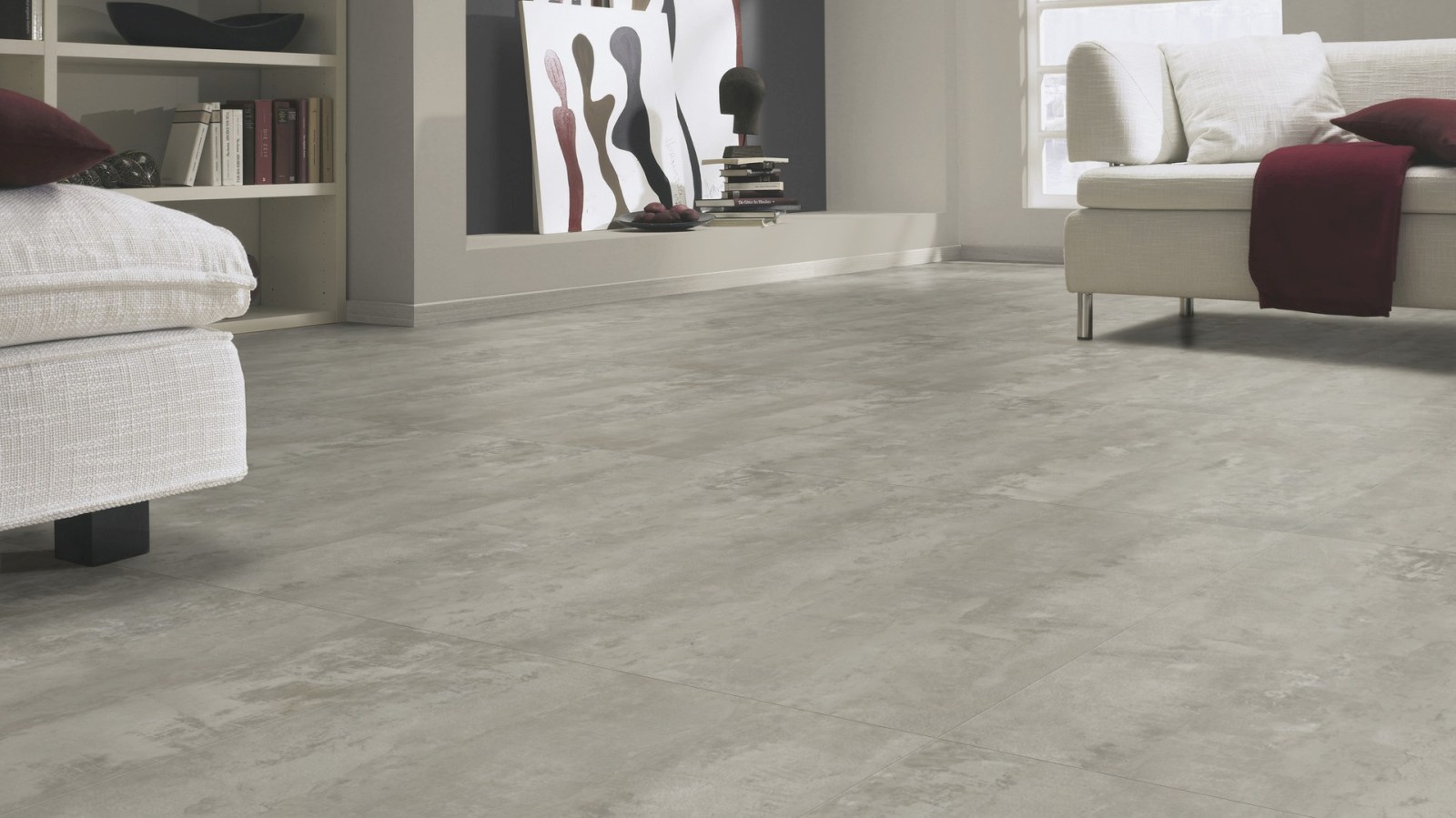 Tarkett Designboden Starfloor Click 55 Plus Rough Concrete Grey Fliese 4V Raum4
