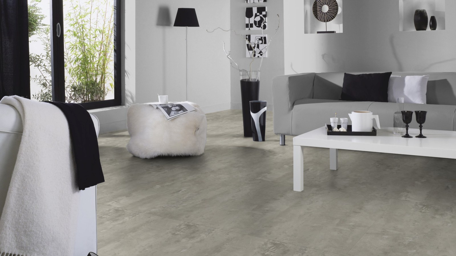 Tarkett Designboden Starfloor Click 55 Plus Rough Concrete Grey Fliese 4V Raum6