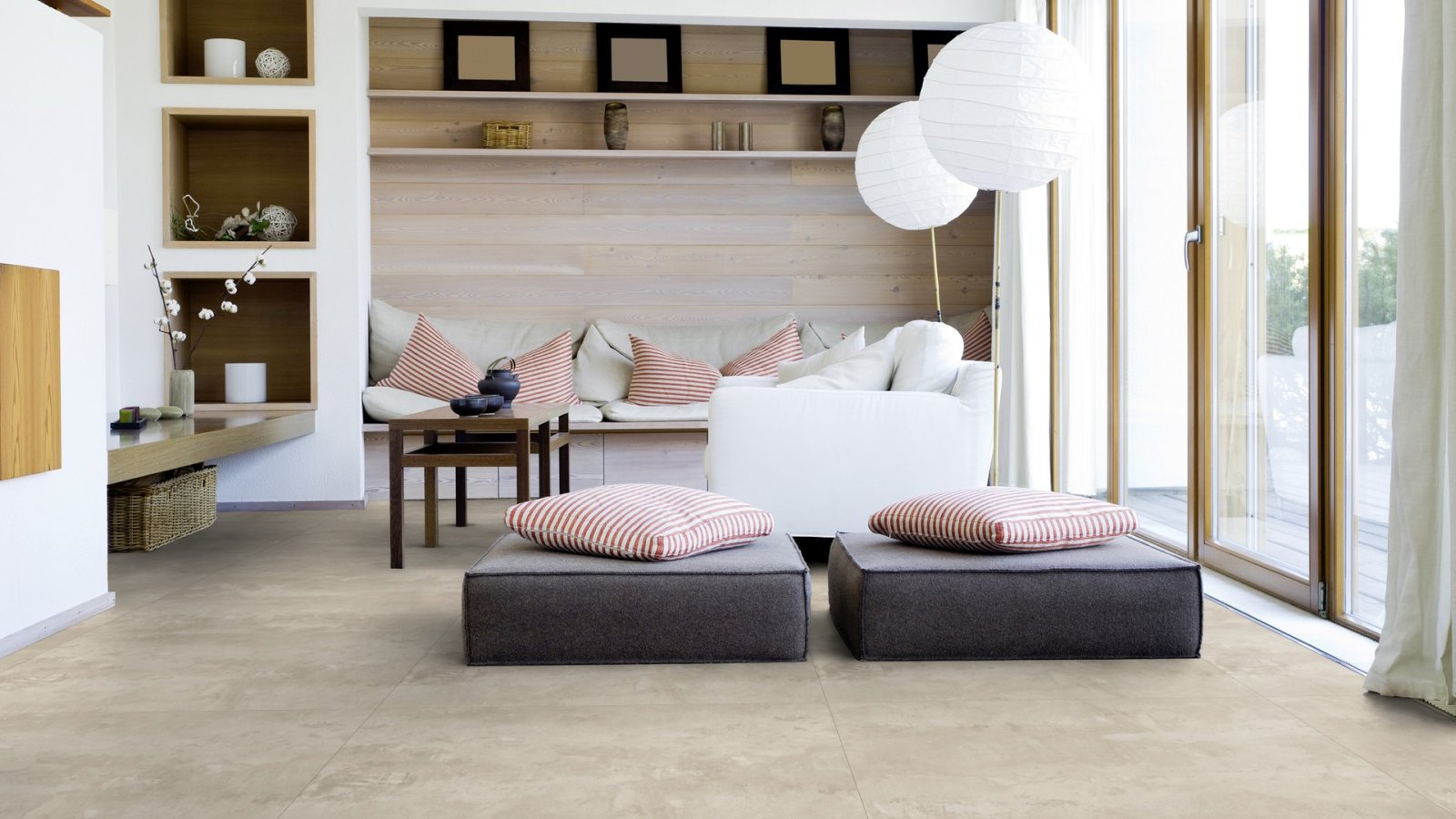 Tarkett Designboden Starfloor Click 55 Plus Rough Concrete White Fliese 4V Raum3