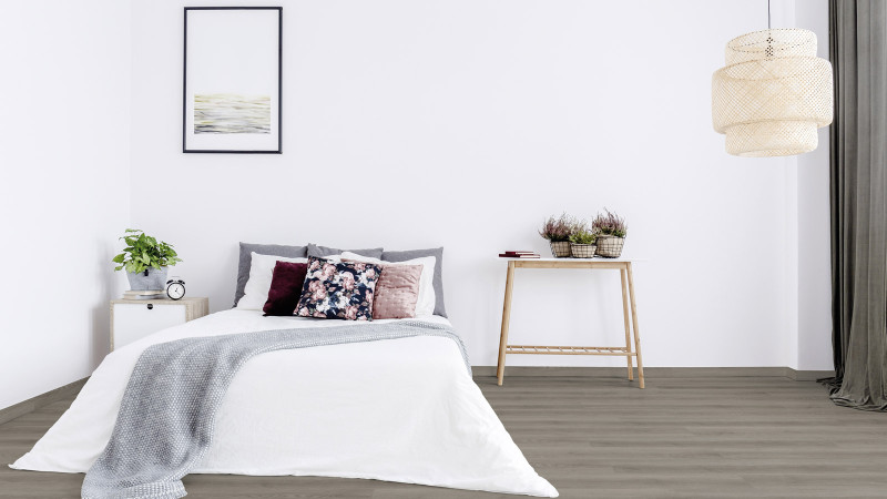 Tarkett Sol design Starfloor Click Ultimate 30 Vermont Oak Medium Grey Lame M4V avec la sous-couche acoustique intégrée main product photo