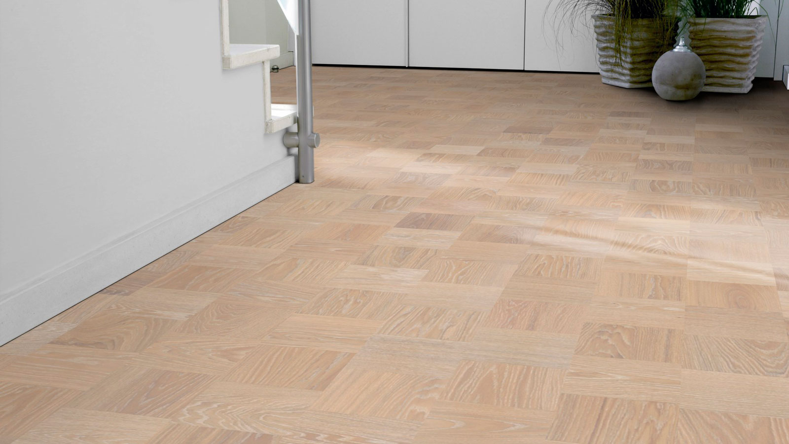 Tarkett Parkett Noble Eiche Brooklyn Nature Plus große Blöcke Raum4