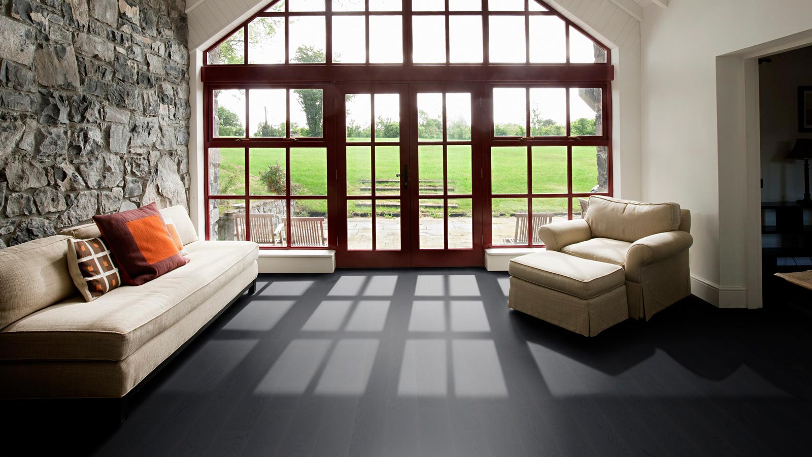 Tarkett Parkett Play Natur Eiche Eiche Charcoal Landhausdiele M2V Raum6