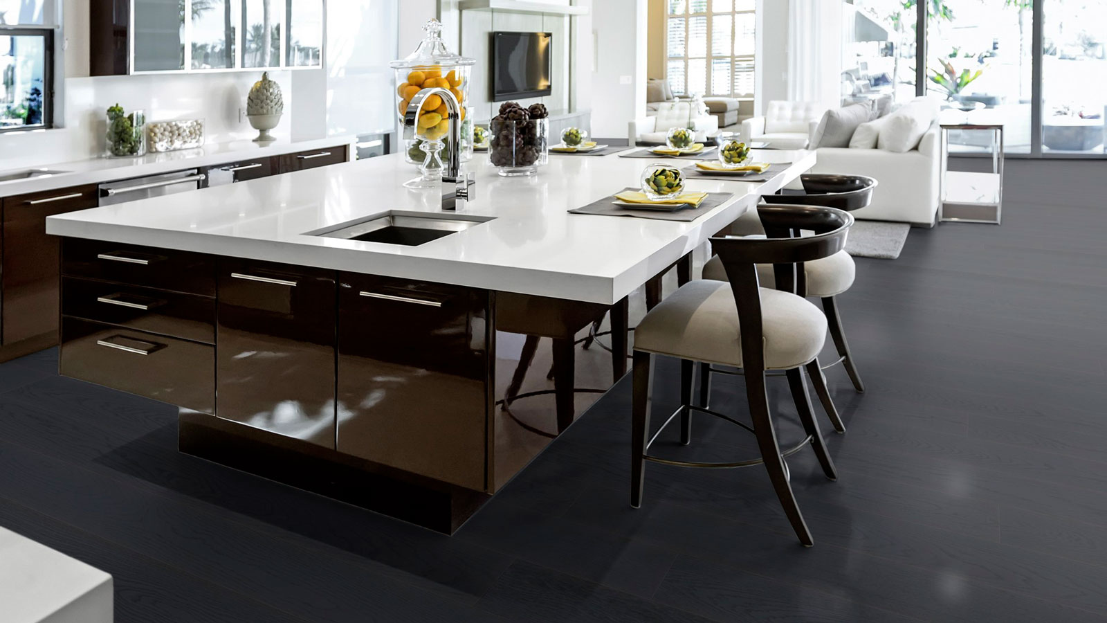 Tarkett Parkett Play Natur Eiche Eiche Charcoal Landhausdiele M2V Raum7