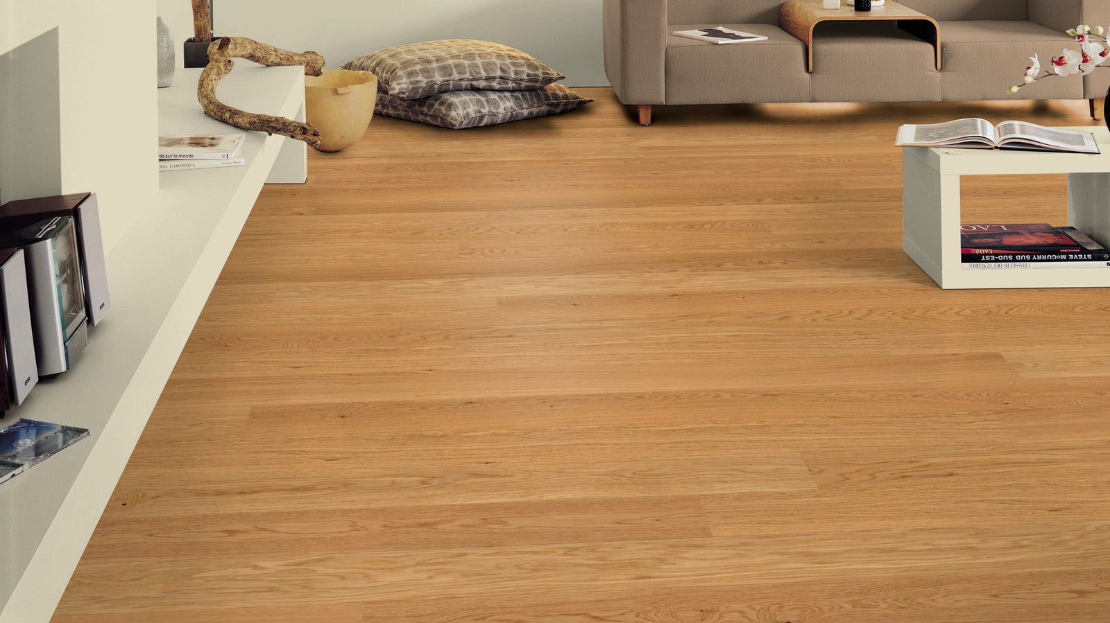 Tarkett Parkett Pure Eiche Nature Nature 1-Stab Landhausdiele M2V Raum6