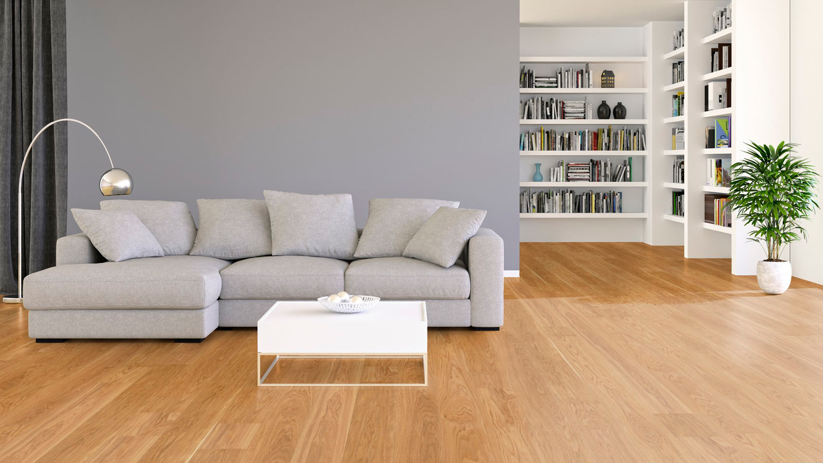 Tarkett Parkett Pure Natur Eiche Landhausdiele M2V Proteco Lack Raum6