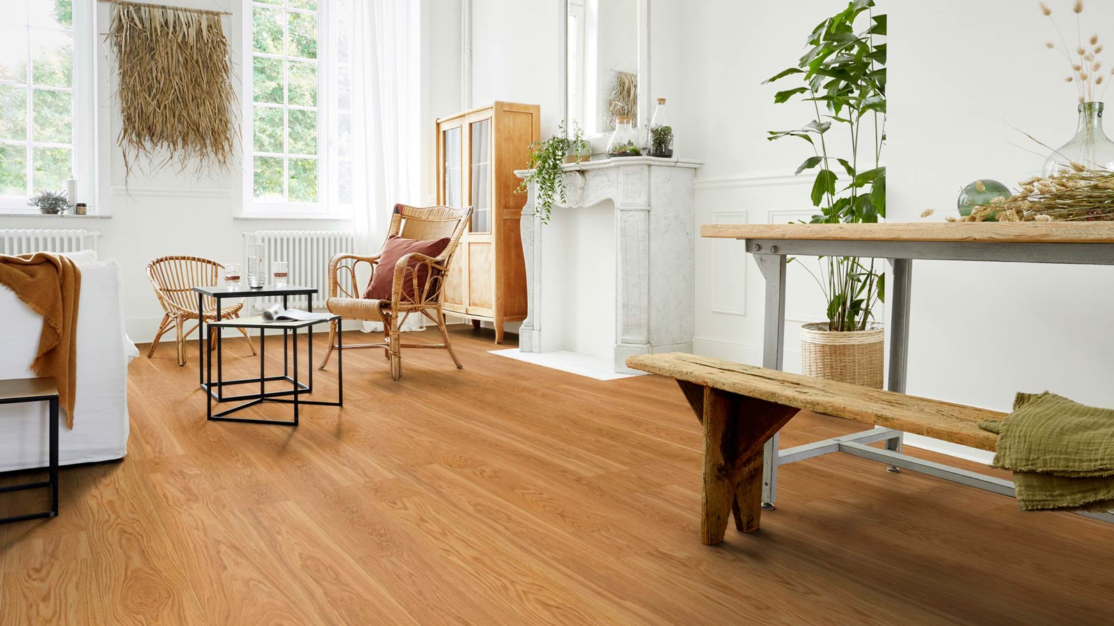 Tarkett Parkett Pure Natur Eiche Landhausdiele M2V Proteco Natura 2200 x 14 mm Raum7