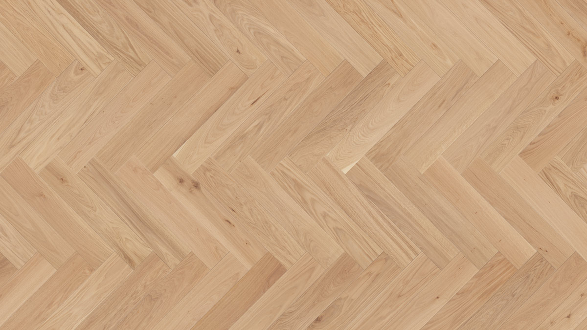 Tarkett Parkett Segno Eiche Blonde links Mix Fischgrät M4V Raum1