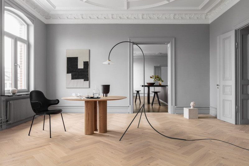 Tarkett Parquet Segno Oak Lime Stone Left Modular Herringbone M4V main product photo