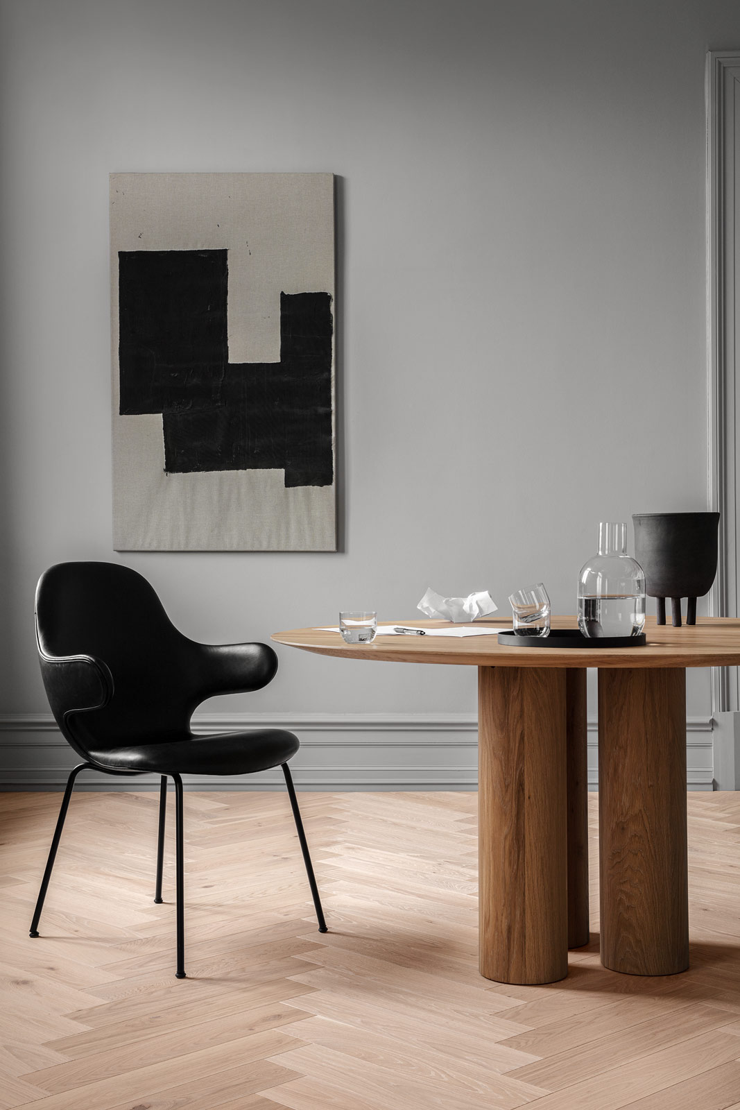 Tarkett Parkett Segno Eiche Lime Stone links Mix Fischgrät M4V Raum3