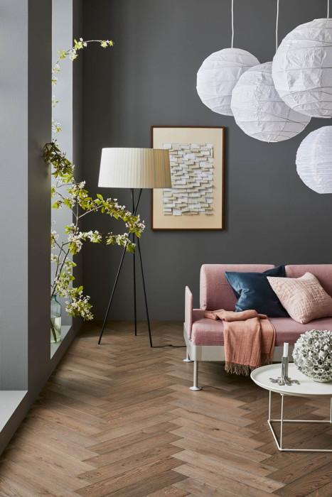 Tarkett Parquet Segno Oak Old Grey Left Modular Herringbone M4V main product photo