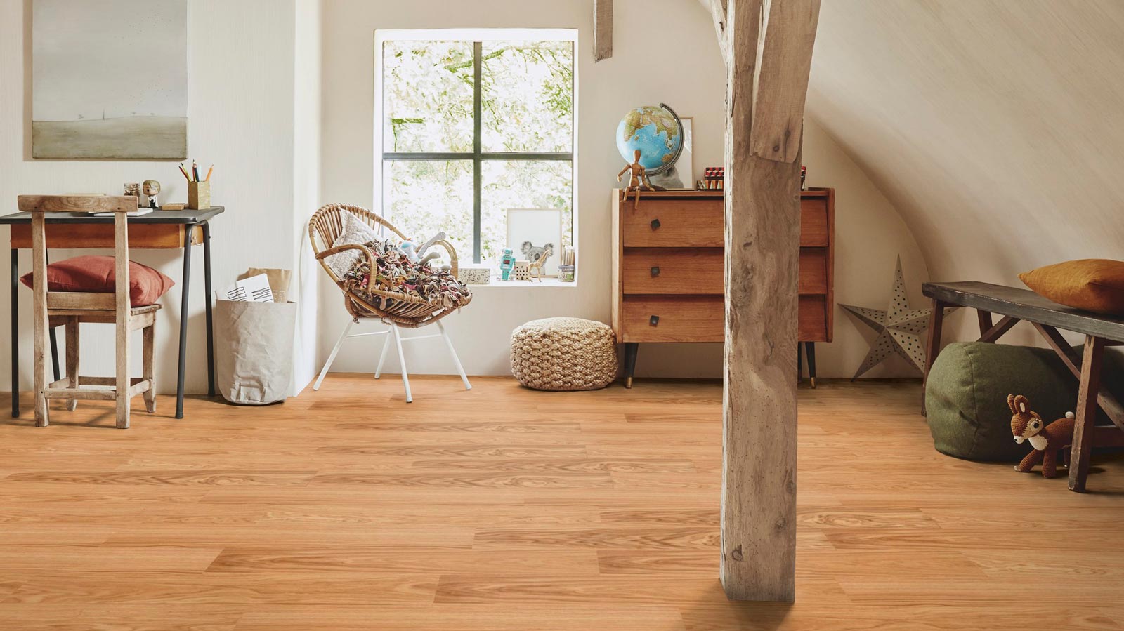 Tarkett Parkett Viva 1-Stab Natur Eiche Landhausdiele M4V Raum3