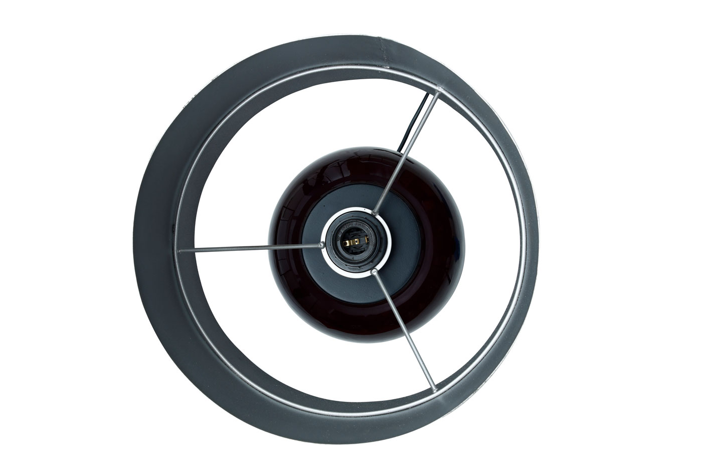 Tischlampe Benito im Extravagante Design in Farbe Beere / Silber aus Eisen handgefertigt Raum4