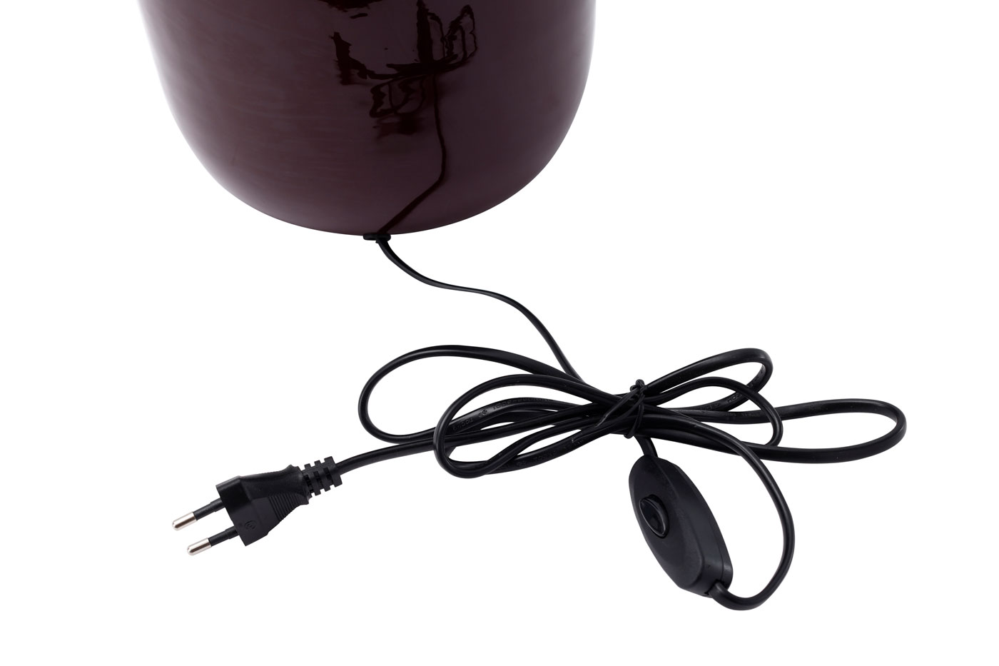 Tischlampe Benito im Extravagante Design in Farbe Beere / Silber aus Eisen handgefertigt Raum6